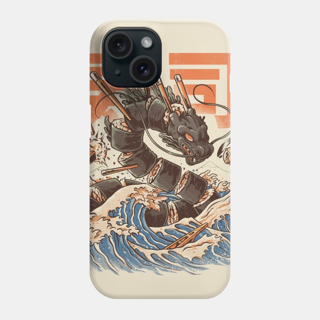 Great Sushi Dragon Phone Case by Ilustrata