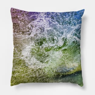 SCENERY 31 - Colorful Splash Of Water Wave Pillow