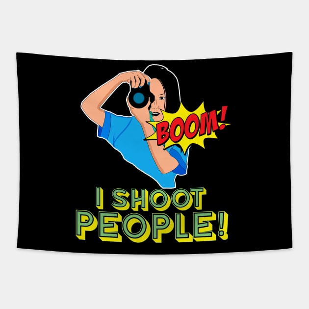 I shoot people Tapestry by RawfileLimited 