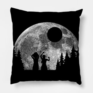 Party People And Forest On Moon Pillow