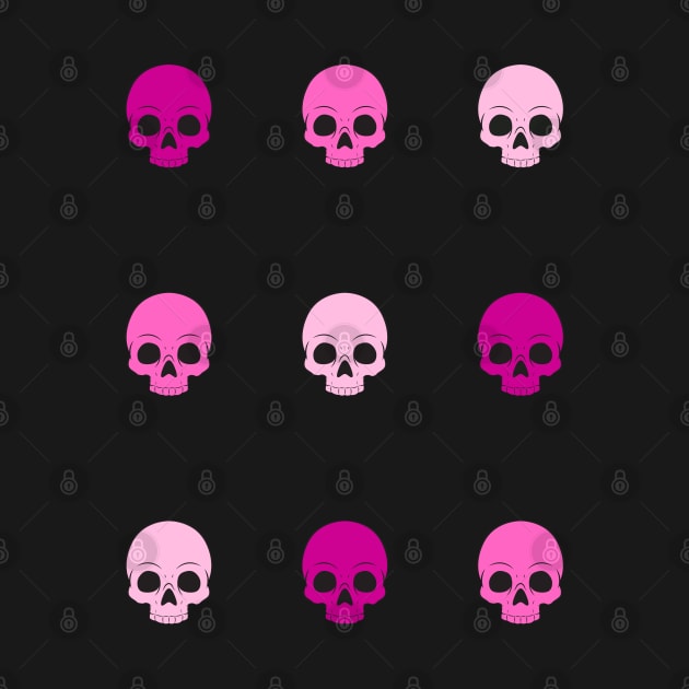 50 shades of pink skulls by Kahytal