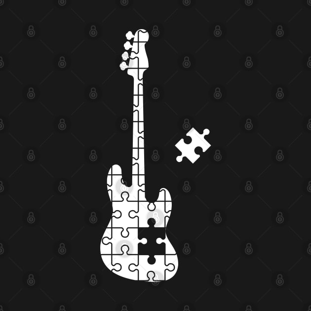 Puzzle Bass Guitar Silhouette by nightsworthy