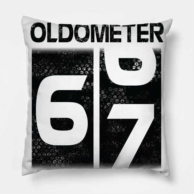 Oldometer Happy Birthday 67 Years Old Was Born In 1953 To Me You Papa Dad Mom Brother Son Husband Pillow by Cowan79