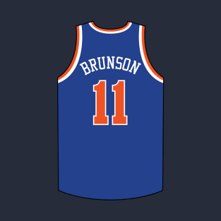 Jalen Brunson New York Jersey Blue Qiangy T-Shirt