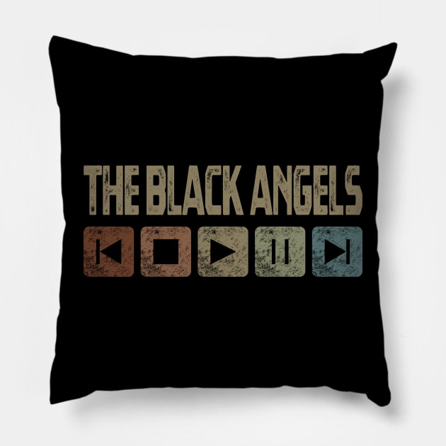 The Black Angels Control Button Pillow by besomethingelse