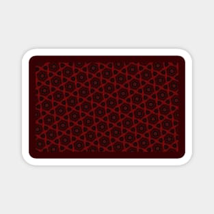 Red Seamless Mandala Pattern Magnet