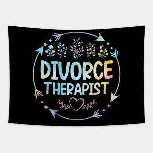 Divorce Therapist cute floral watercolor Tapestry