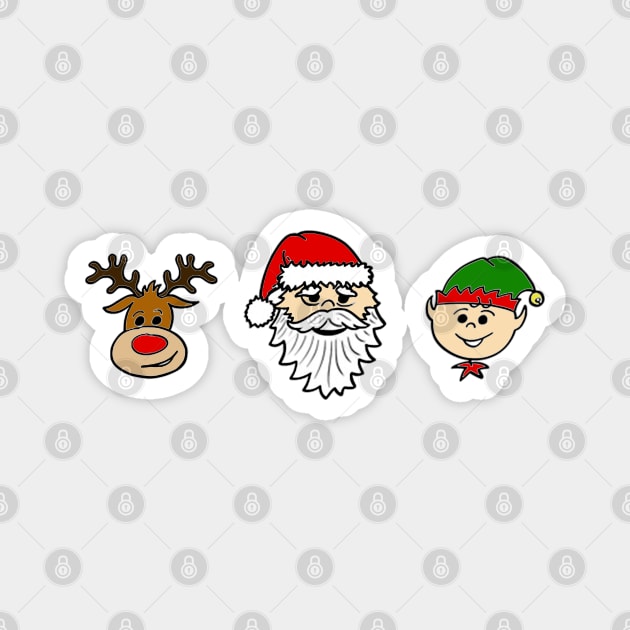 Santa and Friends Magnet by ArtNimexion