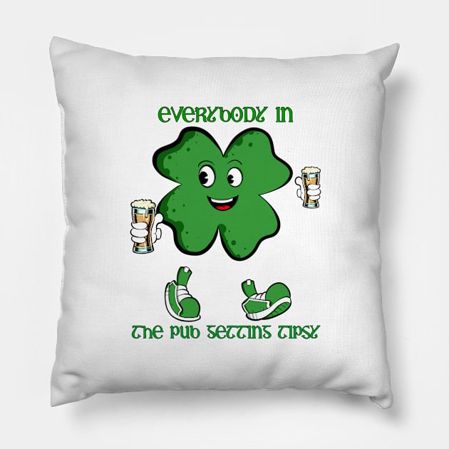 Shamrock Shake Pillow by Art by Nabes