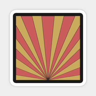 retro sunburst design Magnet