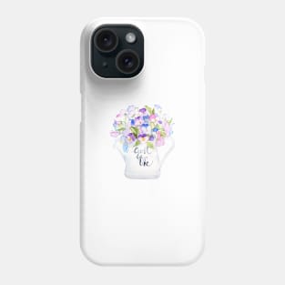 colorful pansies in pot Phone Case