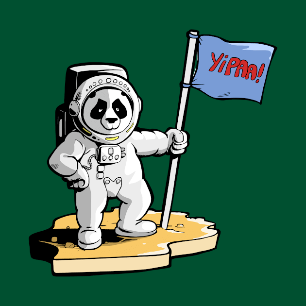 Panda on the moon by TomiAx