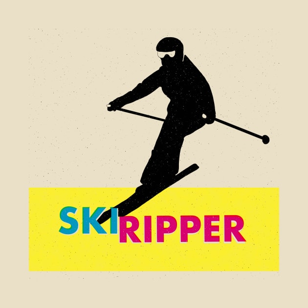 Ski Ripper Downhill Skier by Little Birds