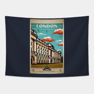 A Vintage Travel Art of London - England Tapestry