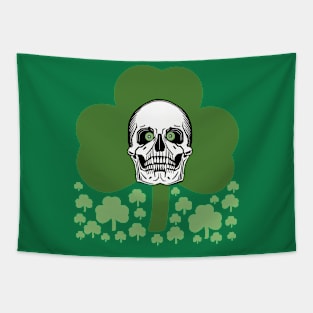 Sugar Skulll Bones and death, St Patricks Day Tapestry