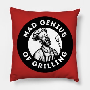 Mad Genius of Grilling Pillow