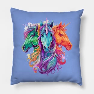 Unicorn Horses Pillow