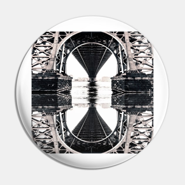 Williamsburg Bridge (refleted) Pin by goldstreet