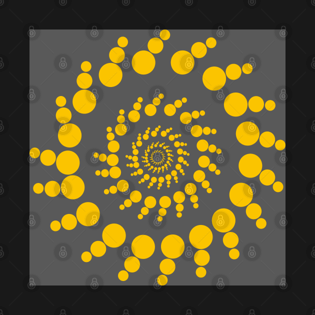 Geometric pattern vector background. Yellow on grey. by ikshvaku