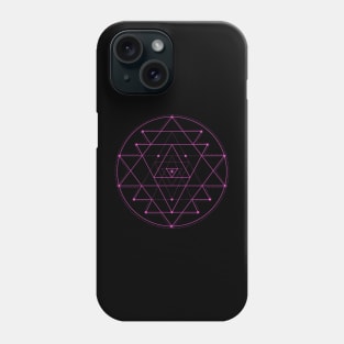 Pink Circles and Triangles Phone Case