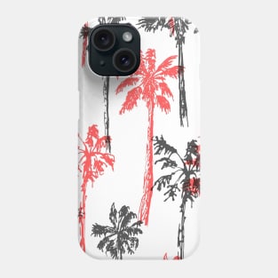 red black palm trees design Phone Case