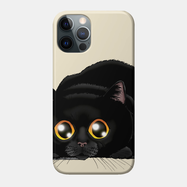 Kitty Butt-wiggle - Black Cat - Phone Case