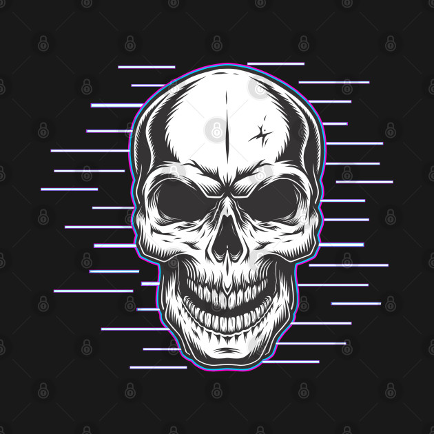 Glitch Skull by Indiecate