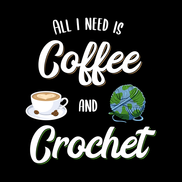 Crochet and Coffee Knitting Coffee Lover Gift Idea by MGO Design