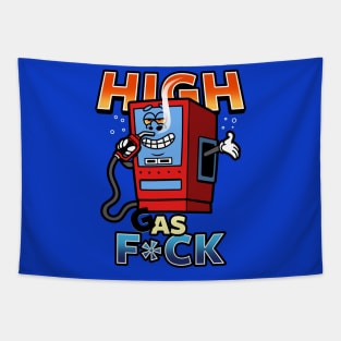 Funny AF Gas High Inflation Cartoon Meme Tapestry