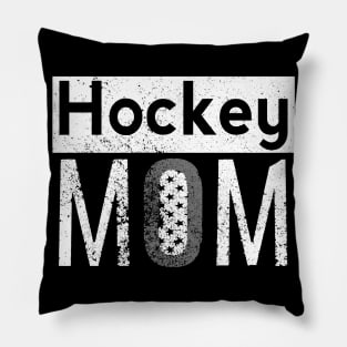 Hockey Mom in Black and White Pillow