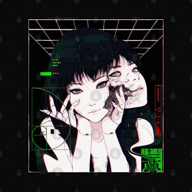 Cyberpunk Girl Vaporwave Futuristic Style by OWLvision33