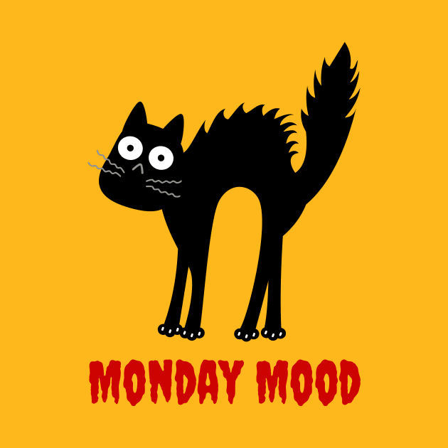 Monday Mood Black Cat by RoeArtwork