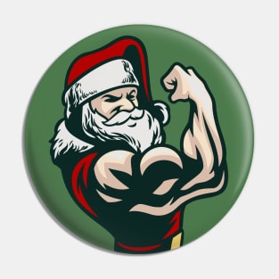 Buff Santa Flexing Pin