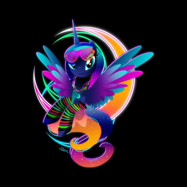 Synthwave Princess Luna by Ilona's Store