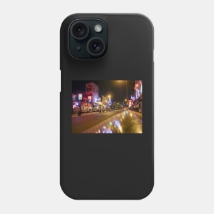 Beale Street at night, Downtown Memphis, Tennessee, USA Phone Case