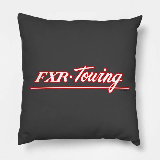 F X R - Towing Solid White and Red T-Shirt Pillow by the_vtwins