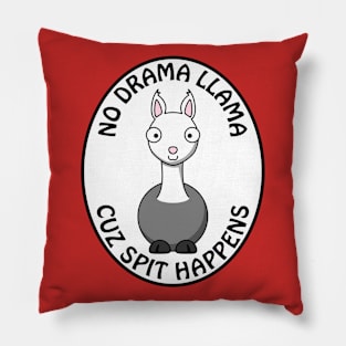 No drama llama cuz spit happens Pillow