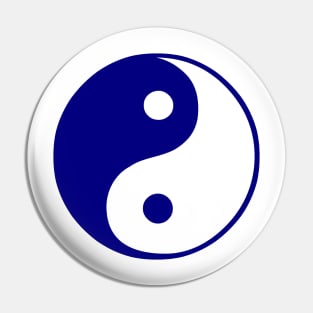 Blue yin yang Pin