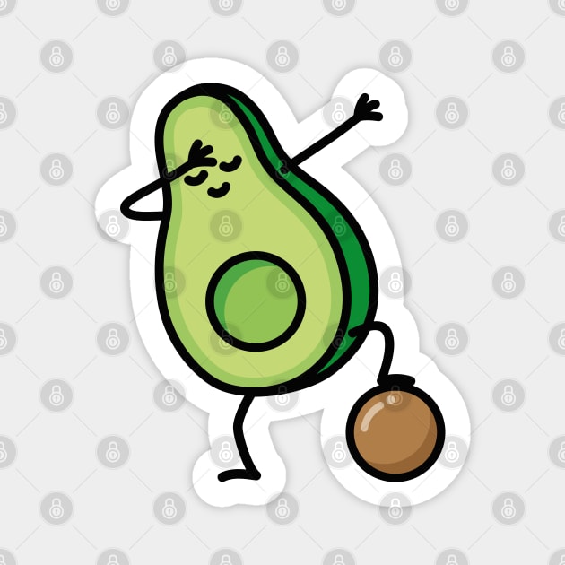 Dab dabbing avocado funny soccer soccer player Magnet by LaundryFactory