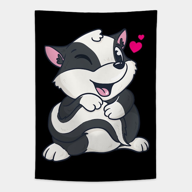 Baby Skunk Cute Tapestry by E