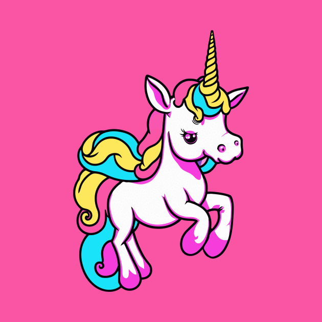 Rainbow Colored Unicorn by amithachapa