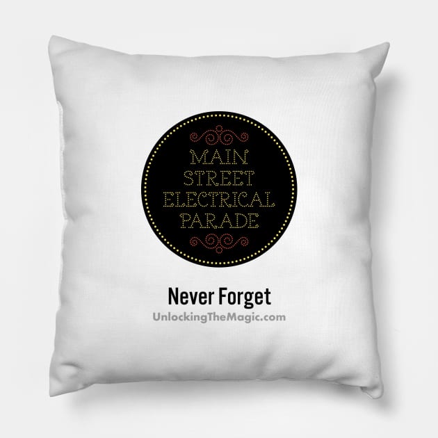 Main Street Electrical Parade Pillow by Unlocking The Magic