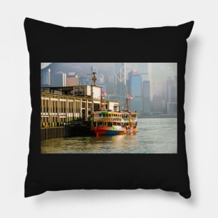 Star Ferry - Hong Kong Island - River Artwork Pillow