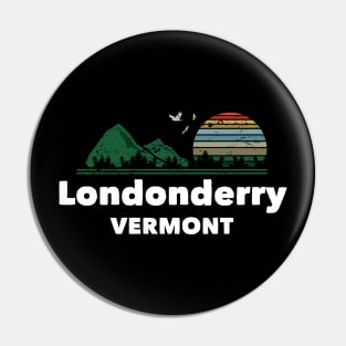 Mountain Sunset Flying Birds Outdoor Londonderry Vermont Pin