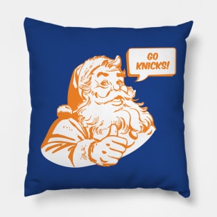 Retro Santa Claus Go Knicks Pillow