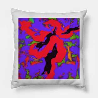 Meander red Pillow