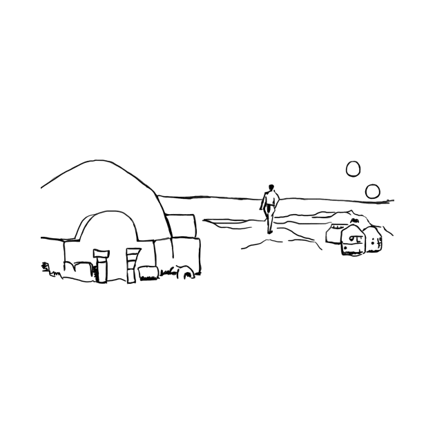 Tatooine line art by sbyrd95