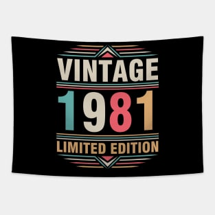 Vintage 1981 Ltd Edition Happy Birthday 41 Years Old Me You Tapestry