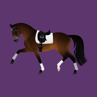 Bay Dressage Horse - Equine Rampaige T-Shirt