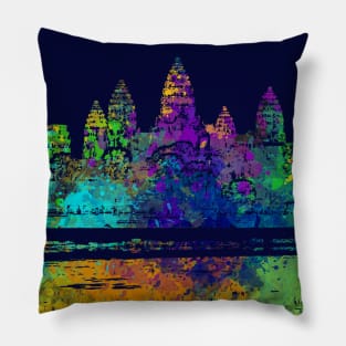 Colourful Angkor Wat Pillow